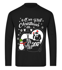 Our First Christmas Wedding Marriage 2017 Mr Mrs T Shirt