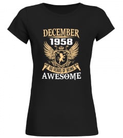 December 1958 60 Years Of Being Awesome