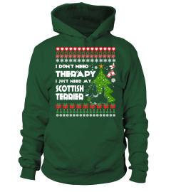 Therapy, I need My Scottish Terrier Christmas Funny Sweatshirt Gifts T-shirt