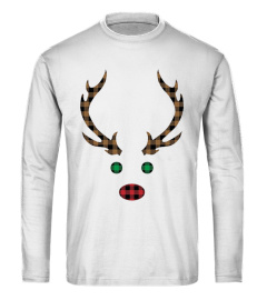 Buffalo Plaid Christmas Reindeer Tee