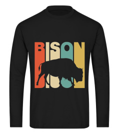 Vintage Style Bison Silhouette T-Shirt