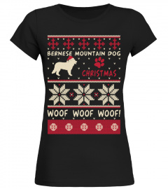Bernese Mountain Dog Ugly Christmas Sweater Funny Gift T-Shirt