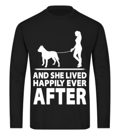 Pitbull And She Lived Happily Ever After T-Shirt Dog Lovers