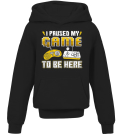 I Paused My Game Funny Gaming Hoodie