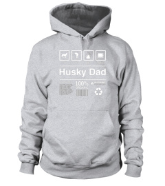 Mens Husky Dad Contents T-Shirt Gift