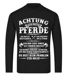 Achtung ich reite Pferd - Print vorne