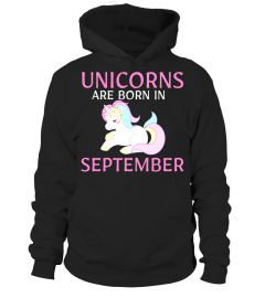 Unicorns Are Born In September Birthday T-Shirt