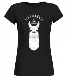 Illamanati | Funny Llama Illuminati Illustration T-Shirt