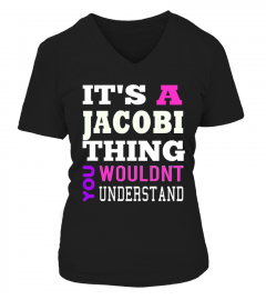 JACOBI   It's JACOBI Thing You Wouldn't Understand