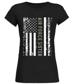 Military US Proud Air Force Sister Flag T-shirts
