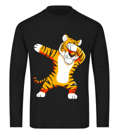 Dabbing Tiger Football Team Mascot Funny Dab T-shirt Cat