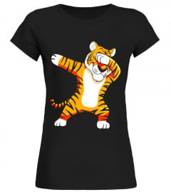 Dabbing Tiger Football Team Mascot Funny Dab T-shirt Cat