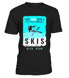 Alta Utah T Shirt Skiing Clothes Adult Kids Cool Clothing