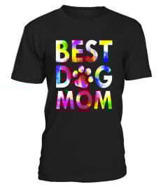 Best Dog Mom T-Shirt Attractive Watercolor Paint Art Paws