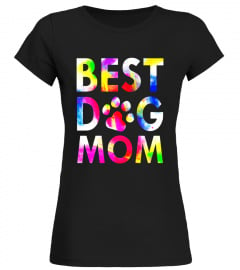 Best Dog Mom T-Shirt Attractive Watercolor Paint Art Paws