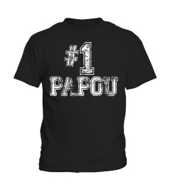 #1 Papou T Shirt - Number One Father's Day Gift Tee