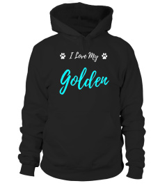 I Love My Golden T-Shirt Golden Retriever Dog Lover Gift