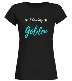I Love My Golden T-Shirt Golden Retriever Dog Lover Gift