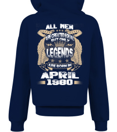 Legends Are Born in April 1980 Hoodie