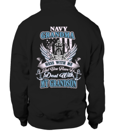 Navy Grandma - Navy Nana - Navy Grandmother Shirt