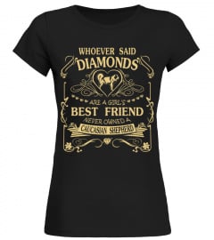 Caucasian Shepherd Diamond Best Friend Funny Gift T-shirt for Christmas