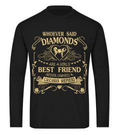 Caucasian Shepherd Diamond Best Friend Funny Gift T-shirt for Christmas