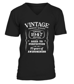 70th Birthday Gift Tshirt Limited 1947 Edition