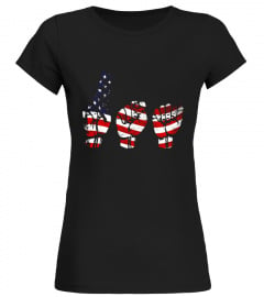 ASL American Sign Language USA T shirt flag, patriotic gift