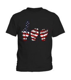 ASL American Sign Language USA T shirt flag, patriotic gift