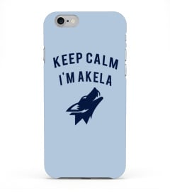 keep calm i'm Akela bleu telephone