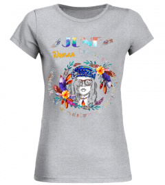 June Woman, Mermaid Soul And Hippie Heart Birthday Shirts