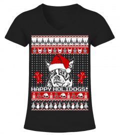 Merry Christmas Boston Terrier Lover Ugly Tshirt Tee Sweatshirt Hoodie