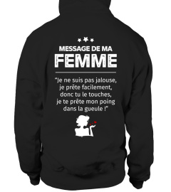 MESSAGE DE MA FEMME HUMOUR JB5 COLLECTION