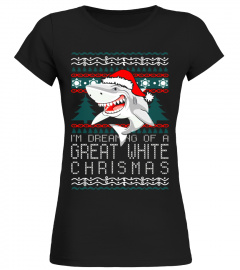 I'm Dreaming Of A Great White Christmas T-shirt White Shark
