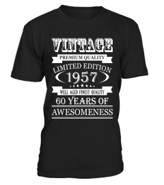 60 Year Old T-Shirt Gift for Birthday Born in 1957 Tee Shirt - Limited Edition