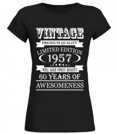 60 Year Old T-Shirt Gift for Birthday Born in 1957 Tee Shirt - Limited Edition