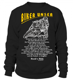 MD - das Original Biker Shirt mit dem Biker Unser mit weißer Kontur für Dunkel und Hell - RAHMENLOS