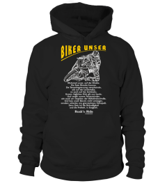 MD - das Original Biker Shirt mit dem Biker Unser mit weißer Kontur für Dunkel und Hell - RAHMENLOS