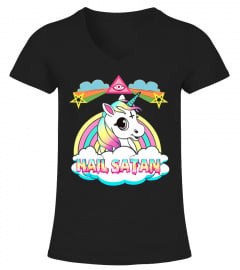 Hail satan death metal rainbown t-shirt
