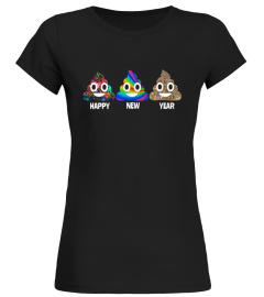 New Year Shirt Happy New Year Poop Emoji Shirt Funny