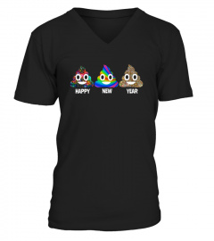 New Year Shirt Happy New Year Poop Emoji Shirt Funny