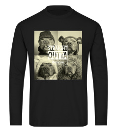 STRAIGHT OUTTA RESCUE PIT BULL SHIRT