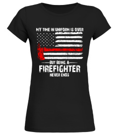 Retired firefighter saying T-shirt - Cool thin red line Tee