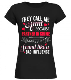They Call Me Aunt Family Gift T-Shirt Funny Cool Tee Hearts