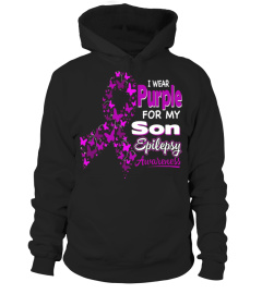 I Wear Purple For My Son Epilepsy Awareness T-Shirt