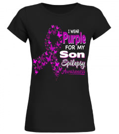 I Wear Purple For My Son Epilepsy Awareness T-Shirt