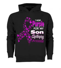 I Wear Purple For My Son Epilepsy Awareness T-Shirt