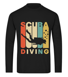 Vintage Style Scuba Diving Silhouette
