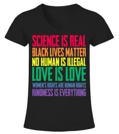 science is real black lives matter shirt