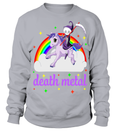 Rainbow Death Metal Rocker Unicorn T Shirt